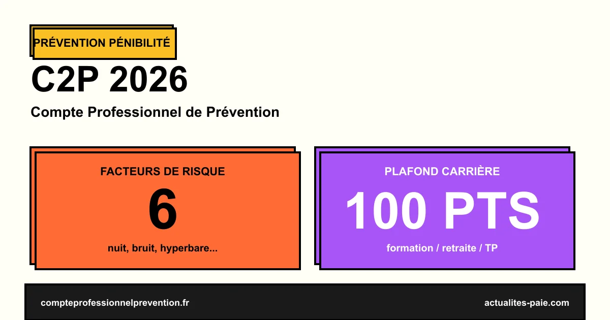 C2P 2026 guide employeur compte professionnel prévention pénibilité