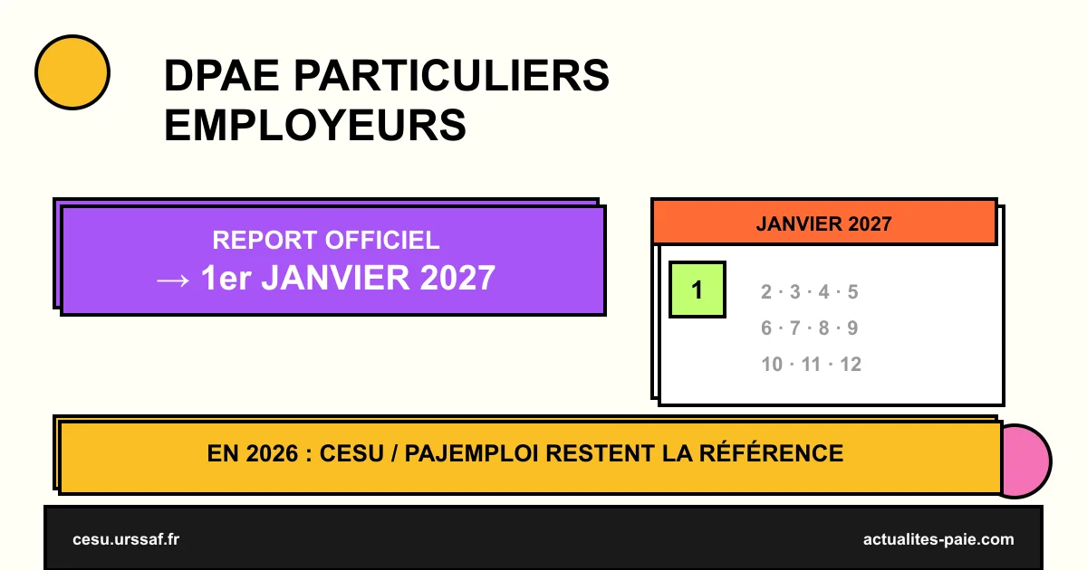 DPAE particulier employeur report au 1er janvier 2027
