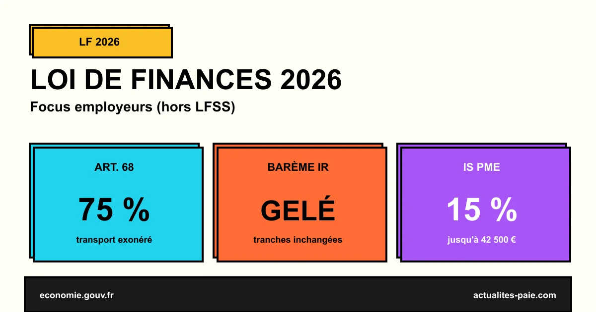 Loi de finances 2026 mesures employeurs fiscalité entreprise